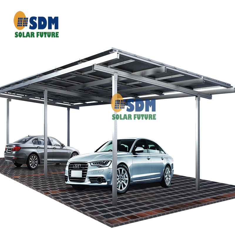 Double column aluminium alloy solar carport
