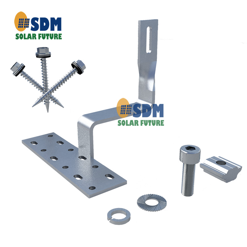 Side Fixed Porcelain Tile Solar Roof Stainless Steel Hooks