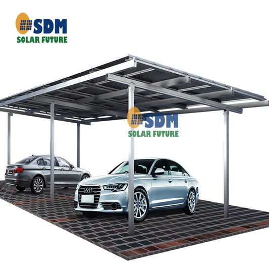Double column aluminium alloy solar carport