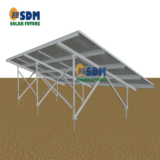 Helical Ground Pile Aluminium Ground Power Station System