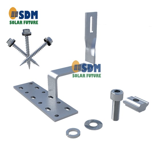 Side Fixed Porcelain Tile Solar Roof Stainless Steel Hooks