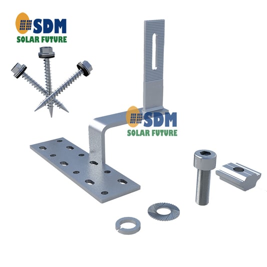 Side Upright Fixed Porcelain Tile Solar Roof Hooks